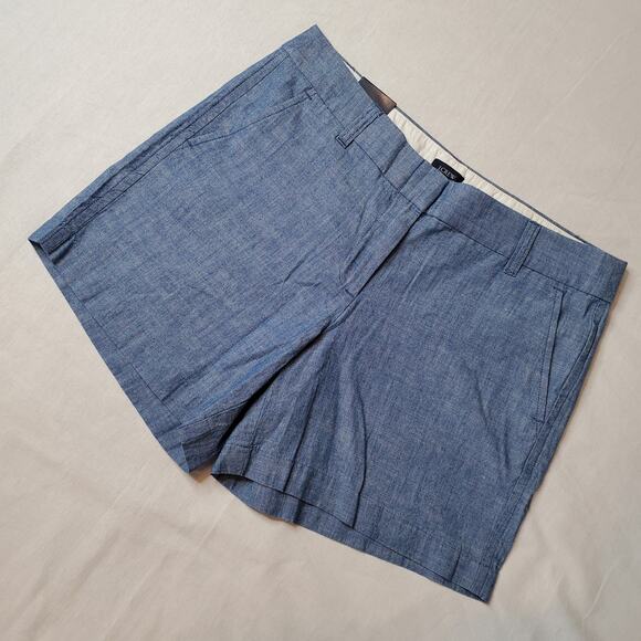 J Crew Womens Size 6 NWT 5" Classic Chambray Short Blue AY431 - Picture 1 of 10